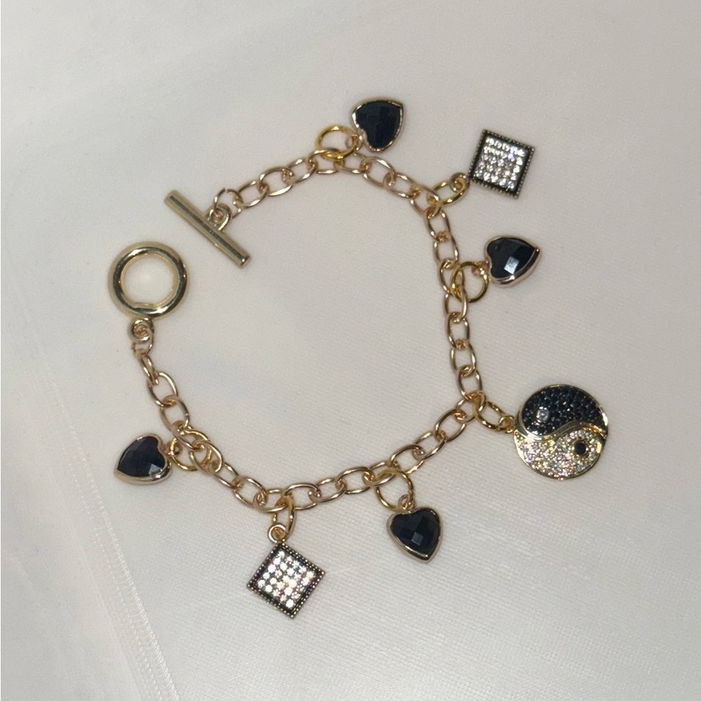 Gold and Black Charm Bracelet - Picture 6 of 6